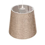 GloboStar® CONEY 203-0073 Μοντέρνο Κρεμαστό Φωτιστικό Καπέλο Μονόφωτο 1 x E27 IP20 Καφέ Ύφασμα - Μ26 x Π26 x Υ25cm - Image 6