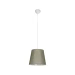 GloboStar® CONEY 203-0074 Μοντέρνο Κρεμαστό Φωτιστικό Καπέλο Μονόφωτο 1 x E27 IP20 Πράσινο Ύφασμα - Μ26 x Π26 x Υ25cm - Image 3