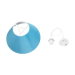 GloboStar® RIFT 203-0075 Μοντέρνο Κρεμαστό Φωτιστικό Καπέλο Μονόφωτο 1 x E27 IP20 Μπλε Ύφασμα - Μ35 x Π35 x Υ22.5cm - Image 10