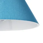 GloboStar® RIFT 203-0075 Μοντέρνο Κρεμαστό Φωτιστικό Καπέλο Μονόφωτο 1 x E27 IP20 Μπλε Ύφασμα - Μ35 x Π35 x Υ22.5cm - Image 7