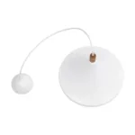 GloboStar® BELFRY 203-0076 Μοντέρνο Κρεμαστό Φωτιστικό Καμπάνα Μονόφωτο 1 x E27 IP20 Λεύκο & Χρυσό Πλαστικό - Μ29.5 x Π29.5 x Υ22cm - Image 10