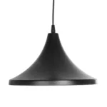 GloboStar® BELFRY 203-0078 Μοντέρνο Κρεμαστό Φωτιστικό Καμπάνα Μονόφωτο 1 x E27 IP20 Μαύρο Πλαστικό - Μ29.5 x Π29.5 x Υ21cm - Image 4