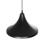 GloboStar® BELFRY 203-0078 Μοντέρνο Κρεμαστό Φωτιστικό Καμπάνα Μονόφωτο 1 x E27 IP20 Μαύρο Πλαστικό - Μ29.5 x Π29.5 x Υ21cm - Image 6