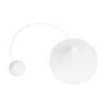 GloboStar® BELFRY 203-0079 Μοντέρνο Κρεμαστό Φωτιστικό Καμπάνα Μονόφωτο 1 x E27 IP20 Λεύκο Πλαστικό - Μ29.5 x Π29.5 x Υ21cm - Image 10