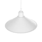 GloboStar® FERRO 203-0085 Μοντέρνο Κρεμαστό Φωτιστικό Καμπάνα Μονόφωτο 1 x E27 IP20 Λευκό Πλαστικό - Μ30 x Π30 x Υ15cm - Image 6