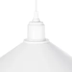 GloboStar® FERRO 203-0085 Μοντέρνο Κρεμαστό Φωτιστικό Καμπάνα Μονόφωτο 1 x E27 IP20 Λευκό Πλαστικό - Μ30 x Π30 x Υ15cm - Image 8