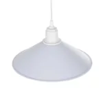 GloboStar® FERRO 203-0087 Μοντέρνο Κρεμαστό Φωτιστικό Καμπάνα Μονόφωτο 1 x E27 IP20 Λευκό Πλαστικό - Μ30 x Π30 x Υ15cm - Image 6
