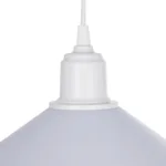 GloboStar® FERRO 203-0087 Μοντέρνο Κρεμαστό Φωτιστικό Καμπάνα Μονόφωτο 1 x E27 IP20 Λευκό Πλαστικό - Μ30 x Π30 x Υ15cm - Image 8