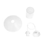 GloboStar® PROMO 203-0088 Μοντέρνο Κρεμαστό Φωτιστικό Καμπάνα Μονόφωτο 1 x E27 IP20 Λευκό Πλαστικό - Μ25.5 x Π25.5 x Υ20cm - Image 10