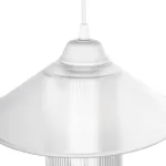 GloboStar® PROMO 203-0088 Μοντέρνο Κρεμαστό Φωτιστικό Καμπάνα Μονόφωτο 1 x E27 IP20 Λευκό Πλαστικό - Μ25.5 x Π25.5 x Υ20cm - Image 8