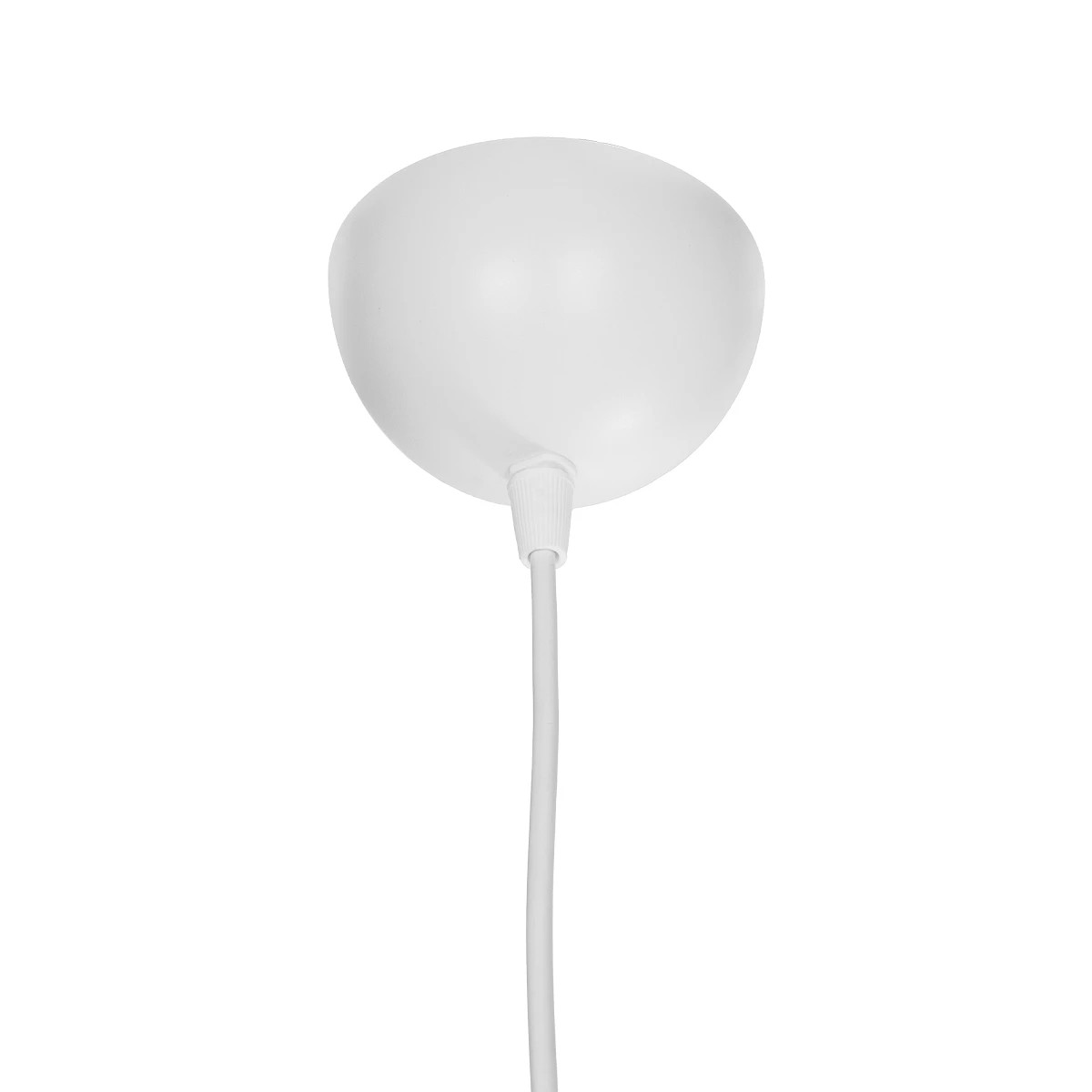 GloboStar® PROMO 203-0088 Μοντέρνο Κρεμαστό Φωτιστικό Καμπάνα Μονόφωτο 1 x E27 IP20 Λευκό Πλαστικό - Μ25.5 x Π25.5 x Υ20cm - Image 9