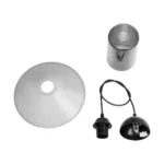 GloboStar® PROMO 203-0089 Μοντέρνο Κρεμαστό Φωτιστικό Καμπάνα Μονόφωτο 1 x E27 IP20 Μαύρο Πλαστικό - Μ25.5 x Π25.5 x Υ20cm - Image 10