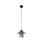 GloboStar® PROMO 203-0089 Μοντέρνο Κρεμαστό Φωτιστικό Καμπάνα Μονόφωτο 1 x E27 IP20 Μαύρο Πλαστικό - Μ25.5 x Π25.5 x Υ20cm - Image 3