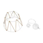 GloboStar® JUTE 203-0091 Μοντέρνο Κρεμαστό Φωτιστικό Σχοινί Μονόφωτο 1 x E27 IP20 Λευκό Μεταλλό με Μπεζ Σχοινί - Μ30 x Π30 x Υ23cm - Image 10