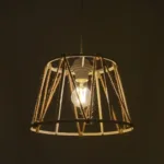 GloboStar® JUTE 203-0091 Μοντέρνο Κρεμαστό Φωτιστικό Σχοινί Μονόφωτο 1 x E27 IP20 Λευκό Μεταλλό με Μπεζ Σχοινί - Μ30 x Π30 x Υ23cm - Image 2