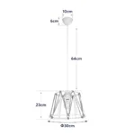 GloboStar® JUTE 203-0092 Μοντέρνο Κρεμαστό Φωτιστικό Σχοινί Μονόφωτο 1 x E27 IP20 Μπεζ Μεταλλό με Μπεζ Σχοινί - Μ30 x Π30 x Υ23cm - Image 11