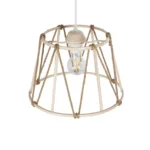 GloboStar® JUTE 203-0092 Μοντέρνο Κρεμαστό Φωτιστικό Σχοινί Μονόφωτο 1 x E27 IP20 Μπεζ Μεταλλό με Μπεζ Σχοινί - Μ30 x Π30 x Υ23cm - Image 6