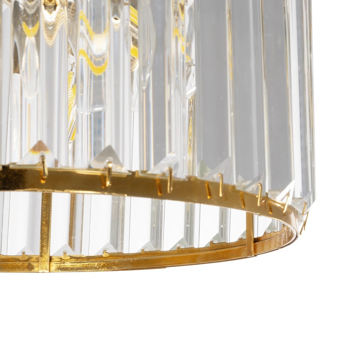 GloboStar® GLAMOROUS 203-0094 Κλασικό Κρεμαστό Φωτιστικό Κρύσταλλα Τρίφωτο 3 x E27 IP20 Χρυσό Μεταλλό με Διάφανο Κρύσταλλο - Μ28 x Π28 x Υ21.5cm - Image 7