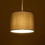 GloboStar® BLAZE 203-0108 Μοντέρνο Κρεμαστό Φωτιστικό Καπέλο Μονόφωτο 1 x E27 IP20 Γκρι Ύφασμα - Μ22 x Π22 x Υ20cm - Image 2
