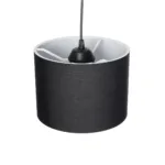 GloboStar® BLAZE 203-0109 Μοντέρνο Κρεμαστό Φωτιστικό Καπέλο Μονόφωτο 1 x E27 IP20 Μαύρο Ύφασμα - Μ22 x Π22 x Υ20cm - Image 6