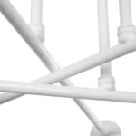 GloboStar® SPIDI 203-0113 Μοντέρνο Φωτιστικό Οροφής Πλέγμα Πολύφωτο 6 x E27 IP20 Λευκό Μέταλλο - Μ61 x Π61 x Υ37cm - Image 5