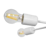 GloboStar® SPIDI 203-0113 Μοντέρνο Φωτιστικό Οροφής Πλέγμα Πολύφωτο 6 x E27 IP20 Λευκό Μέταλλο - Μ61 x Π61 x Υ37cm - Image 6