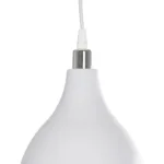 GloboStar® RADE 203-0126 Μοντέρνο Κρεμαστό Φωτιστικό Καμπάνα Μονόφωτο 1 x E27 IP20 Λευκό με Ασημί Πλαστικό - Μ17.5 x Π17.5 x Υ56cm - Image 8