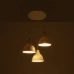 GloboStar® RADE 203-0128 Vintage Κρεμαστό Φωτιστικό Καμπάνα Τρίφωτο 3 x E27 IP20 Λευκό Πλαστικό - Μ40 x Π40 x Υ80cm - Image 2