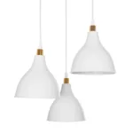 GloboStar® RADE 203-0128 Vintage Κρεμαστό Φωτιστικό Καμπάνα Τρίφωτο 3 x E27 IP20 Λευκό Πλαστικό - Μ40 x Π40 x Υ80cm - Image 6