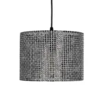 GloboStar® CLAIRIE 203-0133 Μοντέρνο Κρεμαστό Φωτιστικό Καπέλο Μονόφωτο 1 x E27 IP20 Γκρι Ύφασμα - Μ22 x Π22 x Υ93cm - Image 4