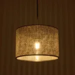 GloboStar® CLAIRIE 203-0136 Μοντέρνο Κρεμαστό Φωτιστικό Καπέλο Μονόφωτο 1 x E27 IP20 Μαύρο Ύφασμα - Μ30 x Π30 x Υ93cm - Image 2