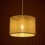 GloboStar® CLAIRIE 203-0137 Μοντέρνο Κρεμαστό Φωτιστικό Καπέλο Μονόφωτο 1 x E27 IP20 Λευκό Ύφασμα - Μ30 x Π30 x Υ93cm - Image 2