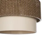 GloboStar® SISSIE 203-0138 Μοντέρνο Κρεμαστό Φωτιστικό Καπέλο Μονόφωτο 1 x E27 IP20 Καφέ & Μπεζ Ύφασμα - Μ30 x Π30 x Υ93cm - Image 7