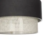 GloboStar® SISSIE 203-0140 Μοντέρνο Κρεμαστό Φωτιστικό Καπέλο Μονόφωτο 1 x E27 IP20 Γκρι & Λευκό Ύφασμα -Μ30 x Π30 x Υ93cm - Image 7