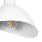 GloboStar® RIVE 203-0141 Μοντέρνο Κρεμαστό Φωτιστικό Καμπάνα Μονόφωτο 1 x E27 IP20 Λευκό με Χρυσό Πλαστικό - Μ22 x Π22 x Υ83cm - Image 7