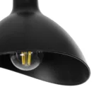 GloboStar® RIVE 203-0143 Μοντέρνο Κρεμαστό Φωτιστικό Καμπάνα Μονόφωτο 1 x E27 IP20 Μάυρο με Χρυσό Πλαστικό - Μ22 x Π22 x Υ83cm - Image 7