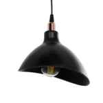 GloboStar® RIVE 203-0144 Μοντέρνο Κρεμαστό Φωτιστικό Καμπάνα Τρίφωτο 3 x E27 IP20 Μαύρο με Χρυσό Πλαστικό - Μ45 x Π45 x Υ80cm - Image 7
