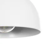 GloboStar® ΗUT 203-0147 Μοντέρνο Κρεμαστό Φωτιστικό Καμπάνα Μονόφωτο 1 x E27 IP20 Λευκό με Χρυσό Πλαστικό - Μ17.5 x Π17.5 x Υ80cm - Image 8