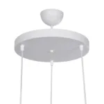 GloboStar® ΗUT 203-0148 Vintage Κρεμαστό Φωτιστικό Καμπάνα Τρίφωτο 3 x E27 IP20 Λευκό με Χρυσό Πλαστικό - Μ40 x Π40 x Υ76cm - Image 8