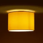 GloboStar® CILIO 203-0149 Μοντέρνο Φωτιστικό Οροφής Καπέλο Μονόφωτο 1 x E27 IP20 Λευκό Ύφασμα - Μ30 x Π30 x Υ21cm - Image 2