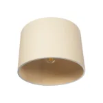 GloboStar® CILIO 203-0149 Μοντέρνο Φωτιστικό Οροφής Καπέλο Μονόφωτο 1 x E27 IP20 Λευκό Ύφασμα - Μ30 x Π30 x Υ21cm - Image 4