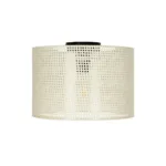 GloboStar® CILIO 203-0150 Μοντέρνο Φωτιστικό Οροφής Καπέλο Μονόφωτο 1 x E27 IP20 Λευκό Διάτρητο Ύφασμα - Μ30 x Π30 x Υ21cm - Image 3