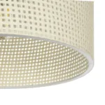 GloboStar® CILIO 203-0150 Μοντέρνο Φωτιστικό Οροφής Καπέλο Μονόφωτο 1 x E27 IP20 Λευκό Διάτρητο Ύφασμα - Μ30 x Π30 x Υ21cm - Image 5