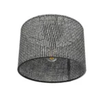 GloboStar® CILIO 203-0152 Μοντέρνο Φωτιστικό Οροφής Καπέλο Μονόφωτο 1 x E27 IP20 Μαύρο Διάτρητο Ύφασμα - Μ30 x Π30 x Υ21cm - Image 4