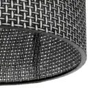 GloboStar® CILIO 203-0152 Μοντέρνο Φωτιστικό Οροφής Καπέλο Μονόφωτο 1 x E27 IP20 Μαύρο Διάτρητο Ύφασμα - Μ30 x Π30 x Υ21cm - Image 5