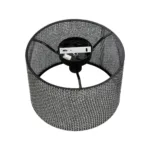 GloboStar® CILIO 203-0152 Μοντέρνο Φωτιστικό Οροφής Καπέλο Μονόφωτο 1 x E27 IP20 Μαύρο Διάτρητο Ύφασμα - Μ30 x Π30 x Υ21cm - Image 6