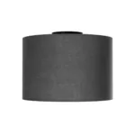 GloboStar® CILIO 203-0153 Μοντέρνο Φωτιστικό Οροφής Καπέλο Μονόφωτο 1 x E27 IP20 Γκρι Ύφασμα - Μ30 x Π30 x Υ21cm - Image 3