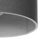 GloboStar® CILIO 203-0153 Μοντέρνο Φωτιστικό Οροφής Καπέλο Μονόφωτο 1 x E27 IP20 Γκρι Ύφασμα - Μ30 x Π30 x Υ21cm - Image 5