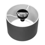 GloboStar® CILIO 203-0153 Μοντέρνο Φωτιστικό Οροφής Καπέλο Μονόφωτο 1 x E27 IP20 Γκρι Ύφασμα - Μ30 x Π30 x Υ21cm - Image 6