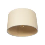 GloboStar® CILIO 203-0154 Μοντέρνο Φωτιστικό Οροφής Καπέλο Μονόφωτο 1 x E27 IP20 Μπεζ Ύφασμα - Μ38 x Π38 x Υ21cm - Image 4